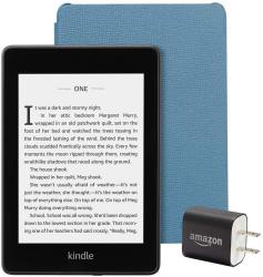 Kindle Paperwhite Bundle Including Kindle Paperwhite Twilight Blue Leather Cover