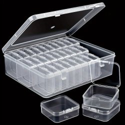 30-PIECE Plastic Storage Box Set Clear Multifunctional Portable Organizer Kit