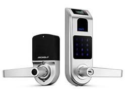 ARDWOLF Keyless Entry Door Lock A10 Fingerprint Touchscreen Smart Door Lock With Visual Menu Display Perfect For Home Office Only For Indoor Use