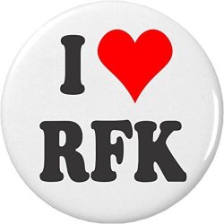 I Love Rfk 2.25 Large Pinback Button Pin Robert Francis "bobby" Kennedy