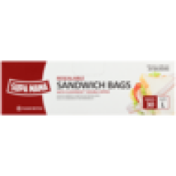 Large Resealable Sandwich Bags With Clickfresh Double Zipper 30 Pack