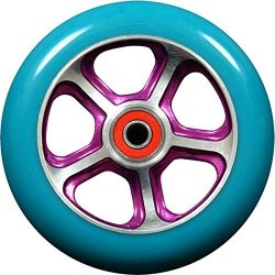 Madd Gear 110MM Forged Turquoise Purple Scooter Wheel Includes Bearings