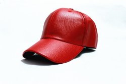 Xthree Winter Pu Leather Baseball Cap - Red Adjustable