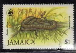Jamaica 1984 "boa Snake" $1 Vfu. Sg 610. Cat 5 Pounds.