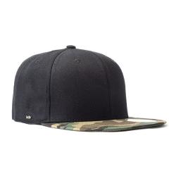 Headwear 24 Uflex Snapback Flat Peak Cap - Black Camo