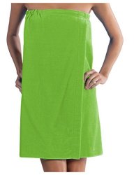 Spa Bath Wrap Women Girls Terry Cotton Ladies Cover Up Lime One Size