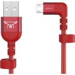 Adam Elements Peak II Fleet B30B Usb-a To Micro USB L-shaped Cable 0.3M Red