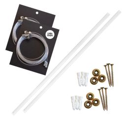 Gallery Picture Hanging Rail Kit - 2M - 4KG Hooks - Little Finds