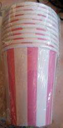 Pink Stripe Party Cups 10