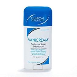 Vanicream Anti-perspirant deodorant For Sensitive Skin - Clinical Strength 24-HOUR Protection - Fragrance Free Preservative Free - Dermatologist Tested - 2.25 Ounce Pack Of 2