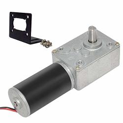 Bemonoc Electric Wheelchair Replacement Worm Gear Dc Motor 12V Low Speed 8 Rpm High Torque With Install Bracket