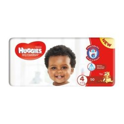 Huggies Dry Comfort Nappies Size 4 From 8-14KG 50S