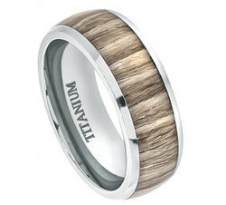 Ashen Rosewood Titanium Ring