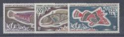 French Antarctic 1971 Fish Set Of 3 Very Fine Unmounted Mint