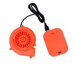 Hharts USB MINI Fan Blower Potable For Inflatable Costume Blow Up Replacement Fans For Christmas Halloween Cosplay Birthday Party Orange