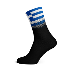 Greece Flag Socks - Large Black
