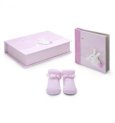 Bebedeparis Rabbit Baby Gift Set in Pink