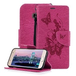 Areall Retro Vintage Butterfly Flower Pattern Design Leather Wallet Case For Samsung Galaxy A5 2017 Magnetic Pu Leather Wallet Stand Flip Case Cover For