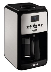 Krups EC314 Programmable Digital Coffee Maker 12-CUP Silver