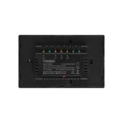 T3US Us Plug WIFIRF433 Touch Panel Switch - Black 2 Gang