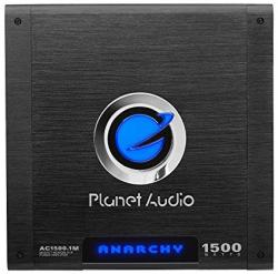 Planet Audio AC1500.1M Anarchy 1500 Watt 2 4 Ohm Stable Class A b Monoblock Mosfet Car Amplifier With Remote Subwoofer Control