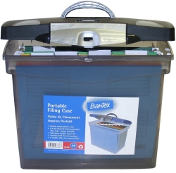 Bantex Portable Polypropylene Suspension File Box in Black