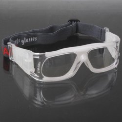 Wrap Goggles Sports Glasses Eyewear For Basketball Soccer Game White