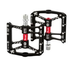 Cycling Bicycle Pedals Aluminum Bmx Road Mtb Bike Pedals 3 Bearings Ultralight Pedal Bici... - Black