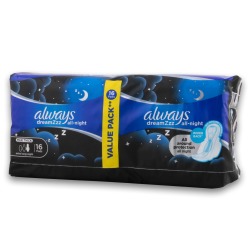 Always Maxi Thick Night Sanitary Pads Wings Flow 16 Pack