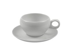 Irregular Porcelain Cup & Saucer