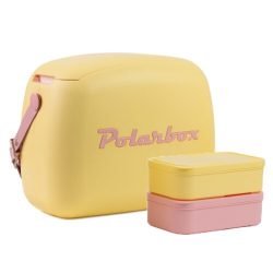 Ss Cooler Bag Yellow W X2 Lunch Box