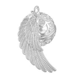 Mexican Bola - Pregnancy Harmony Chime Angel Wing Cage Pendant - Angel Call Ball Chime