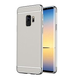 Ldea Galaxy S9 Case 3 In 1 Ultra Hard Shockproof Cover Case Galaxy S9 2018 Silver