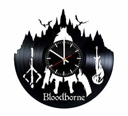 Bloodborne Vinyl Clock - Bloodborne Wall Art Room Home Decor Handmade Decoration Party Supplies Theme - Best Original Present Gift Idea - Vintage And