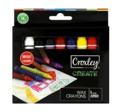 Jumbo Wax Crayons Assorted 9 Pack