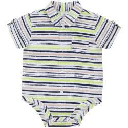 Made 4 Baby Boys All Over Print Stripe Shirt Bodyvest 3-6M