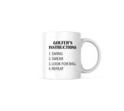 Golfer's Instruction Coffee Mug