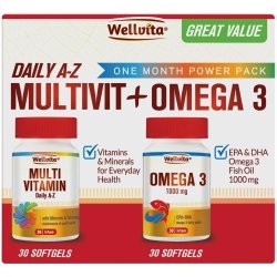 Wellvita Multivitamin & Omega 3 Power Pack 30 X 30