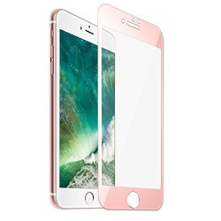 F-color Rose Gold Apple Iphone 7 8 Screen Protector Tempered Glass With Rose Gold Alloy Metal Frame Full Iphone 8 7 Screen Cover HD