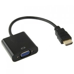 Tuff-Luv H10_81 HDMI 19 Pin Male To Vga Female Cable Adapter - Black 20CM