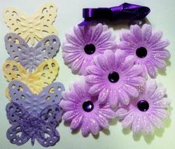 Flowers Lilac Ribbon & Buttervlies