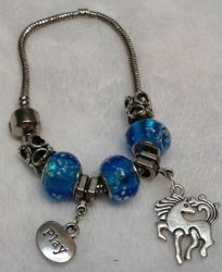 Pandora Beads On Snake Chain Bracelet