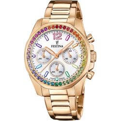 Festina Chronograph Gold Multicolor Woman's Watch F20639 2