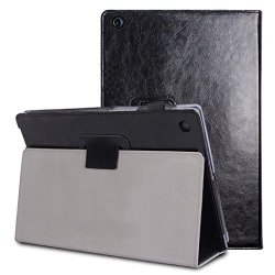 For Huawei Mediapad T3 10INCH Mchoice Leather Folding Stand Painted Case Cover For Huawei Mediapad T3 10INCH Black