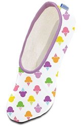 Snoozies Womens Good Morning Slippers Ice Cream Cones 9 10