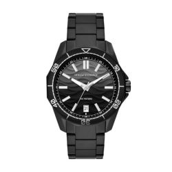 Armani Exchange Men's Three-hand Date Black Stainless Steel Watch - AX1952