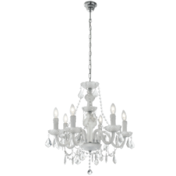 Norma Acrylic Crystal Chandelier With Frosted Glass