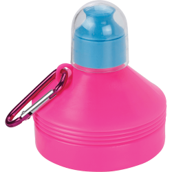 600 Ml Collapsible Water Bottle With Carabiner Clip - Pink