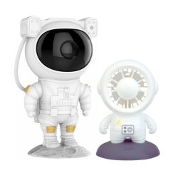 Astronaut Star Projector Night Light And Astronaut Fan Combo