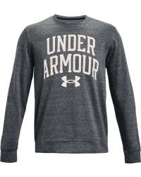 Men's Ua Rival Terry Crew - Pitch Gray Full HEATHER-012 Sm